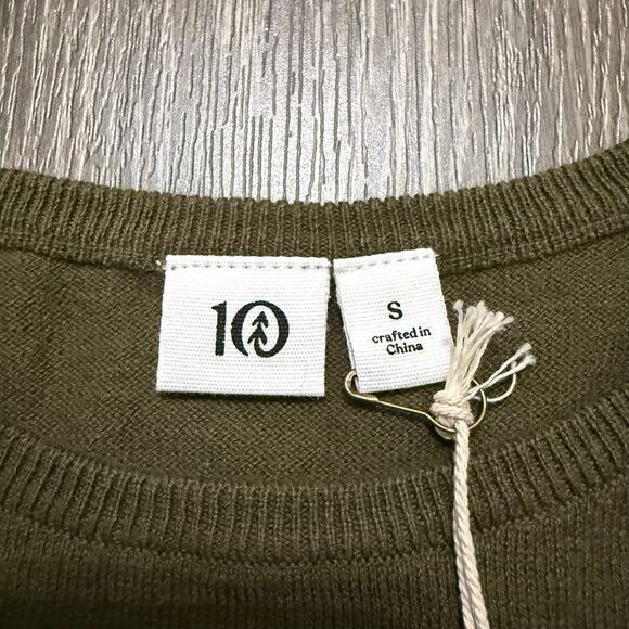 NWT TenTree Highline Cotton Acre Sweater Women’s Small Olive Night Green Cotton - Picture 4 of 5